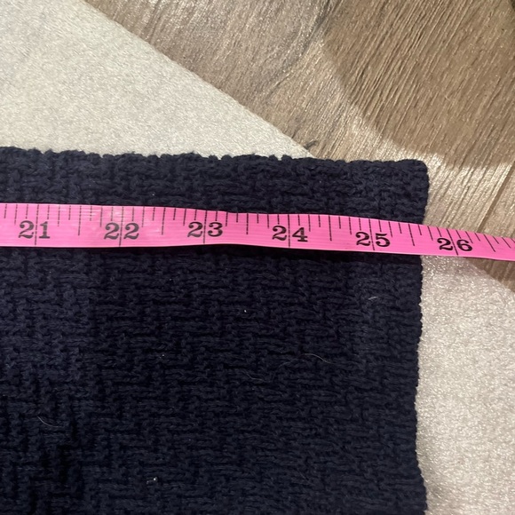 [US:S]Mango Men Cotton Blend Zigzag Cord Jacket Navy Textured Knit Cardigan - Picture 6 of 7